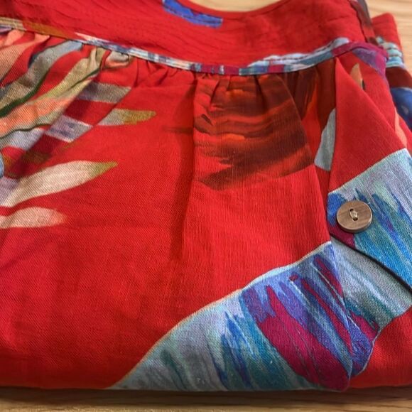 NWT Farm Rio Sweet Jungle Red Shorts Ananas Red Small - Picture 8 of 9